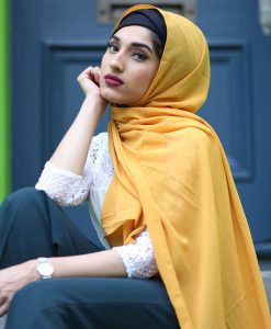 Chiffon Hijab - Mustard - Hidden Pearls