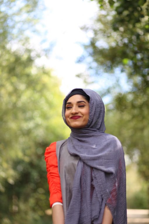 Crimp Hijab - Grey - Hidden Pearls