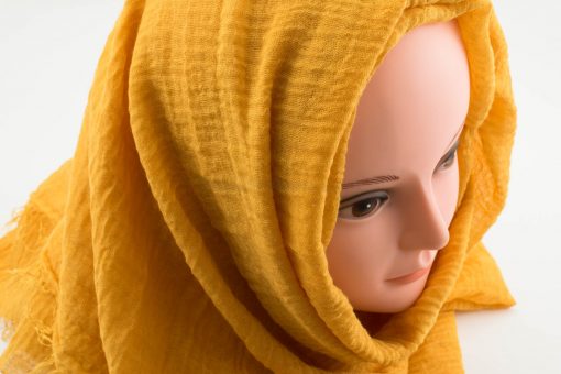 Crimp Hijab - Mustard 2 - Hidden Pearls