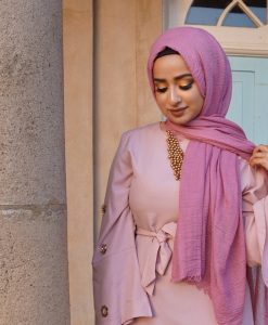 Crimp Hijab - Spanish Pink - Hidden Pearls