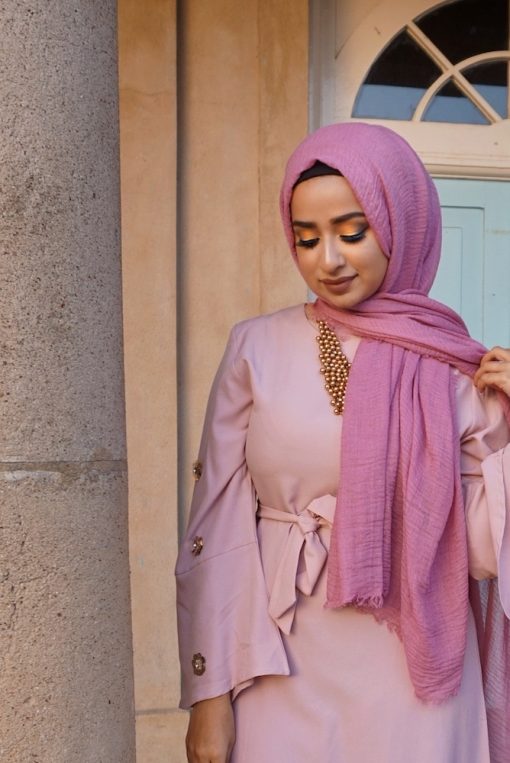 Crimp Hijab - Spanish Pink - Hidden Pearls