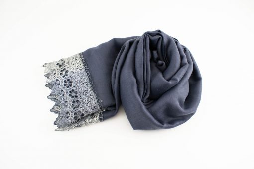 Crochet Lace Hijab Dark grey 3