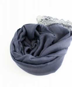 Crochet Lace Hijab Dark grey 4