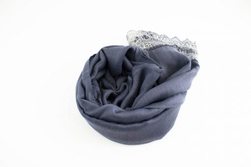 Crochet Lace Hijab Dark grey 4