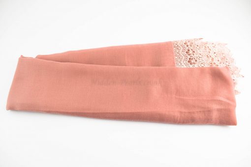 Crochet Lace Hijab Dusty Pink 1