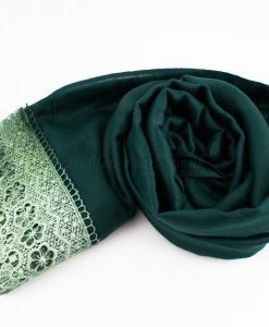 Crochet Lace Hijab Forest Green 3
