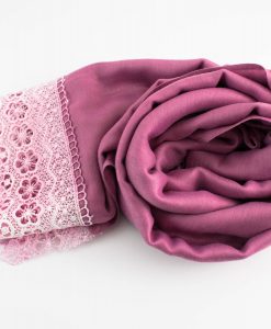 Crochet Lace Hijab Spanish Pink 1