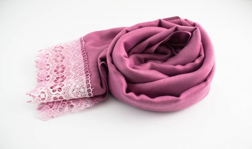 Crochet Lace Hijab Spanish Pink 2