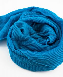 Glitter Crinkle Hijab Azure Blue