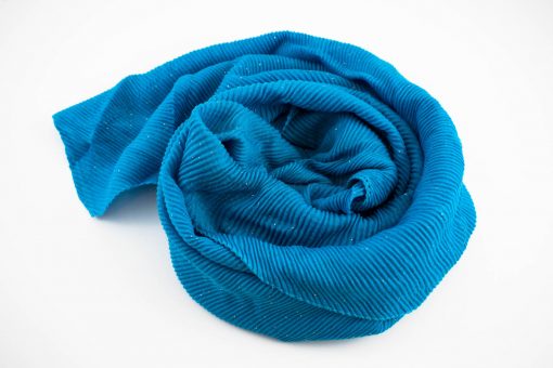 Glitter Crinkle Hijab Azure Blue