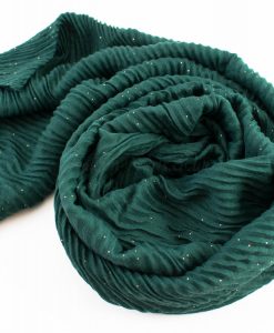 Glitter Crinkle Hijab Forest Green