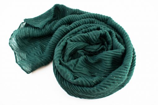 Glitter Crinkle Hijab Forest Green