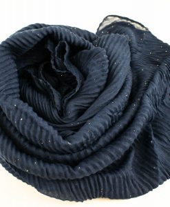 Glitter Crinkle Hijab Midnight Blue