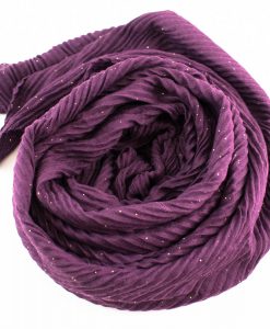 Glitter Crinkle Hijab Plum