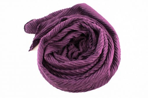 Glitter Crinkle Hijab Plum