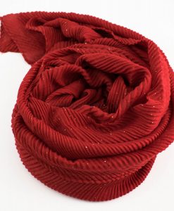 Glitter Crinkle Hijab Red