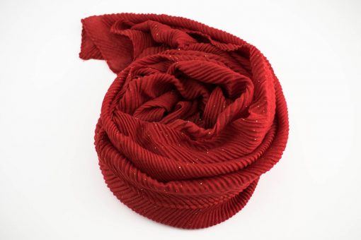 Glitter Crinkle Hijab Red