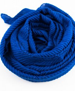 Glitter Crinkle Hijab Royal Blue