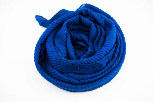 Glitter Crinkle Hijab Royal Blue