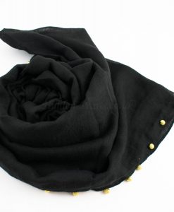 Pearl Globe Hijab Black