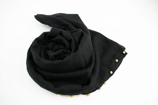 Pearl Globe Hijab Black