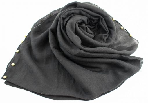 Pearl Globe Hijab Dark Grey 2