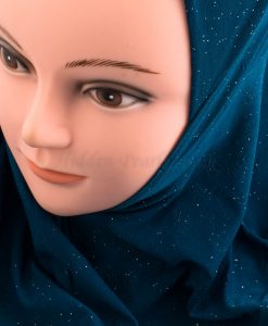 Women's Subtle Shimmer Al-Amira Hijab - Teal - Hidden Pearls
