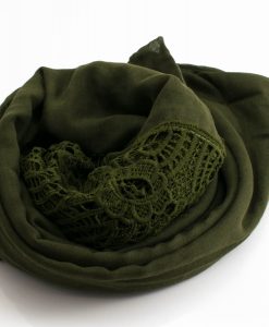 Antique Lace Hijab Army Green 3