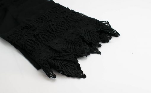 Antique Lace Hijab Black