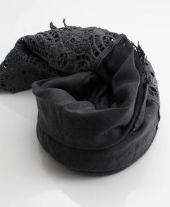 Antique Lace Hijab Dark Grey 2