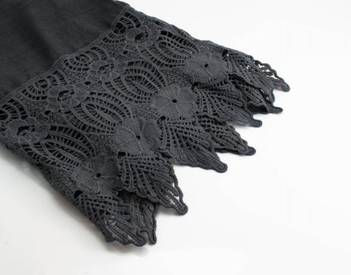 Antique Lace Hijab Dark grey