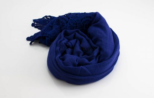 Antique Lace Hijab Deep Blue 2