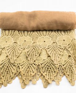 Antique Lace Hijab Light Brown 2Antique Lace Hijab Light Brown 2