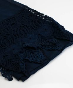 Antique Lace Hijab Midnight Blue