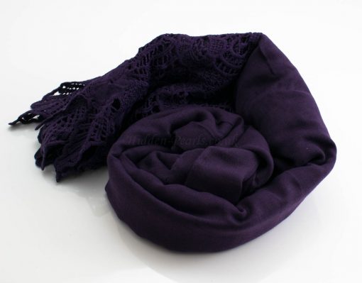 Antique Lace Hijab Plum 3