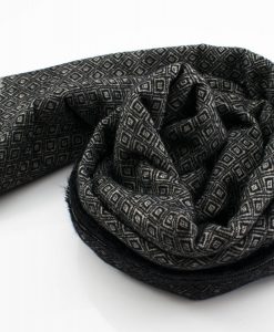 Geo Print Hijab - Black- Hidden Pearls