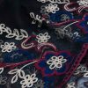 Black Vintage Lace Hijab - Close Up - Hidden Pearls