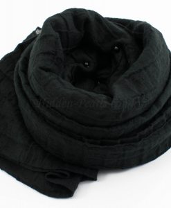 Crushed Pearl Hijab - Black 2 - Hidden Pearls