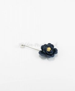 Flower & Pearl Hijab Pin - Blue - Hidden Pearls