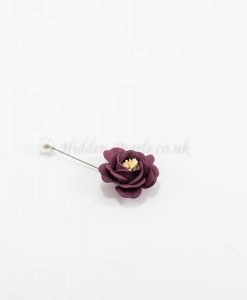 Flower & Pearl Hijab Pin - Plum - Hidden Pearls