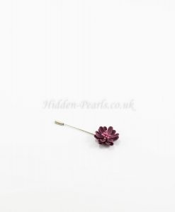 Flower Hijab Pin Plum - Hidden Pearls