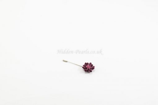Flower Hijab Pin Plum - Hidden Pearls