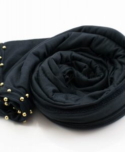 Jersey Pearl Hijab - Charcoal 2 Hidden Pearls