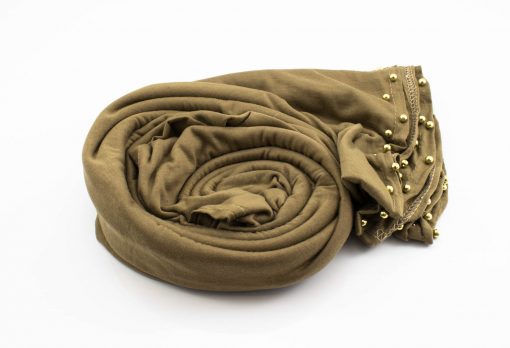 Jersey Pearl Hijab - Mocha 2 - Hidden Pearls