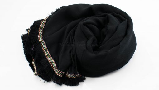 Morrocan Lace Hijab - Black - Hidden Pearls