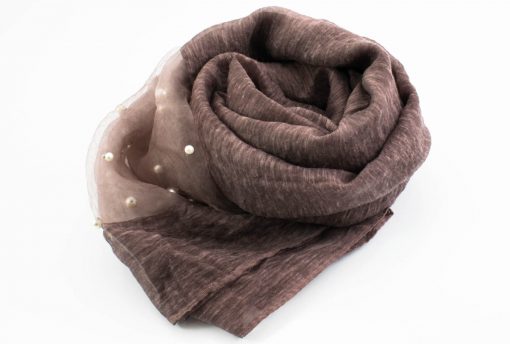 Organza Pearl Hijab - Organza Pearl Hijab - Mauve 2 - Hidden Pearls