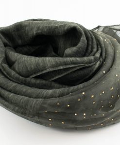 Organza Sparkle Hijab - Deep Forest Green - Hidden Pearls