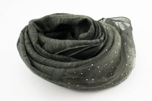 Organza Sparkle Hijab - Deep Forest Green - Hidden Pearls