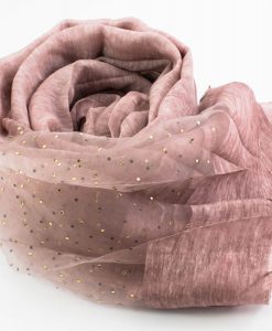 Organza Sparkle Hijab - Deep lavender- Hidden Pearls