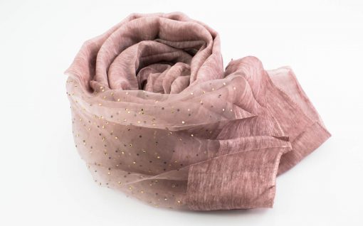 Organza Sparkle Hijab - Deep lavender- Hidden Pearls